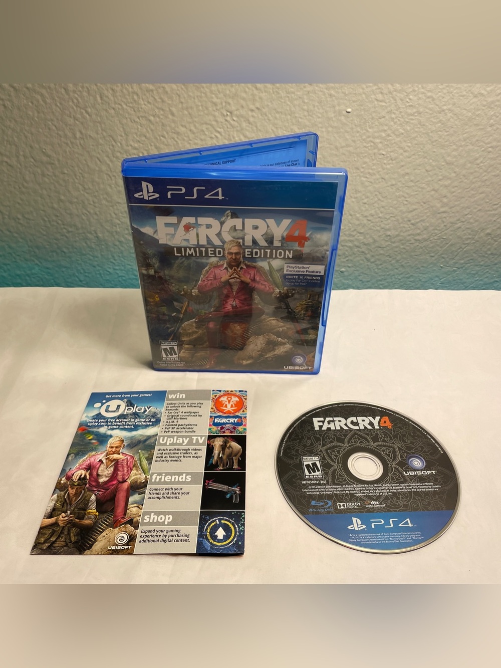 Far Cry 4 Limited Edition Sony PlayStation 4 PS4, 2014 Tested & Works Videogam